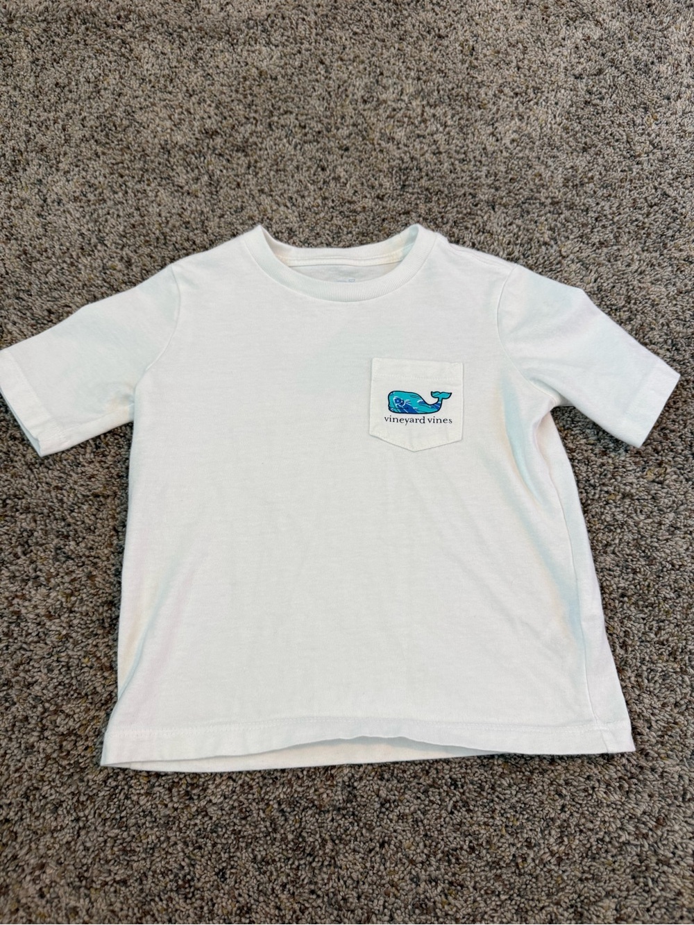 Vineyard Vines Toddler White Whale Short Sleeve Shirt — Size 3T
